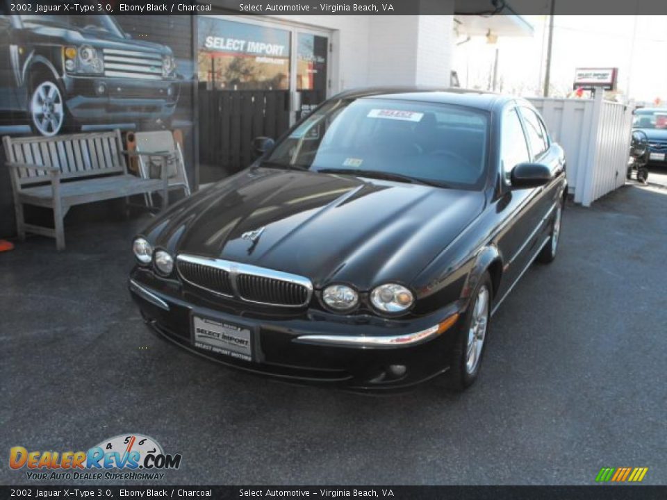 2002 Jaguar X-Type 3.0 Ebony Black / Charcoal Photo #2