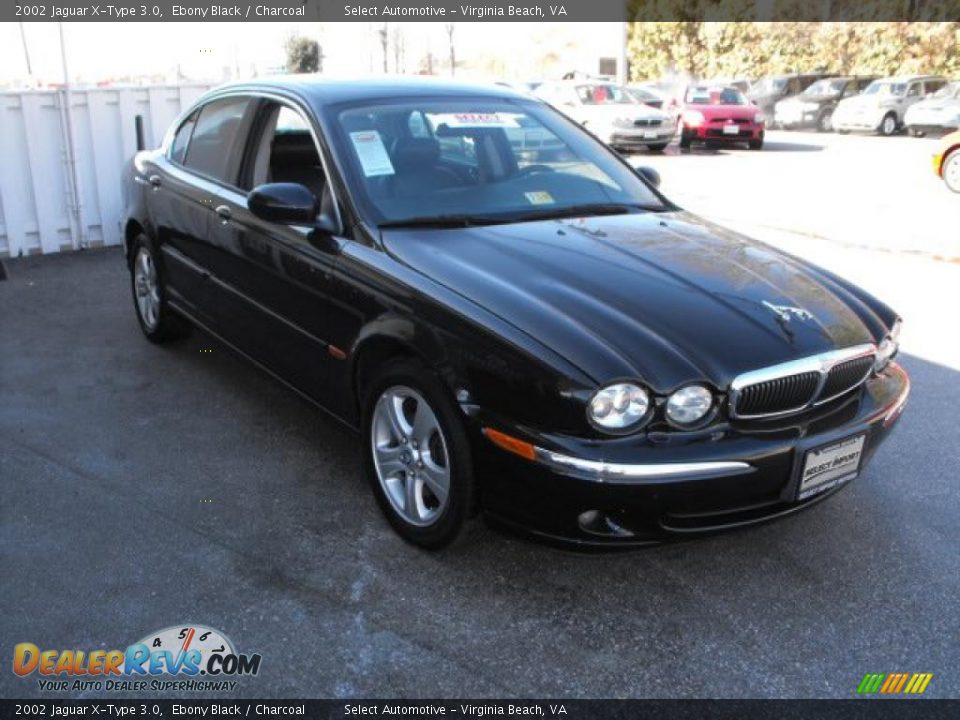 2002 Jaguar X-Type 3.0 Ebony Black / Charcoal Photo #4