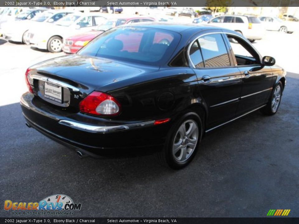 2002 Jaguar X-Type 3.0 Ebony Black / Charcoal Photo #6