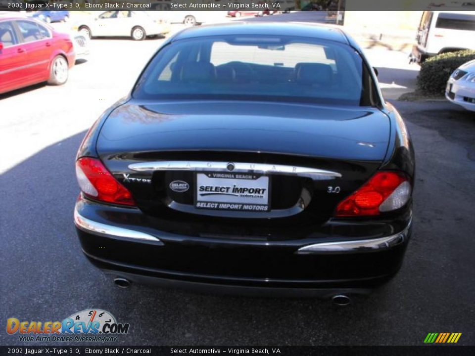 2002 Jaguar X-Type 3.0 Ebony Black / Charcoal Photo #7