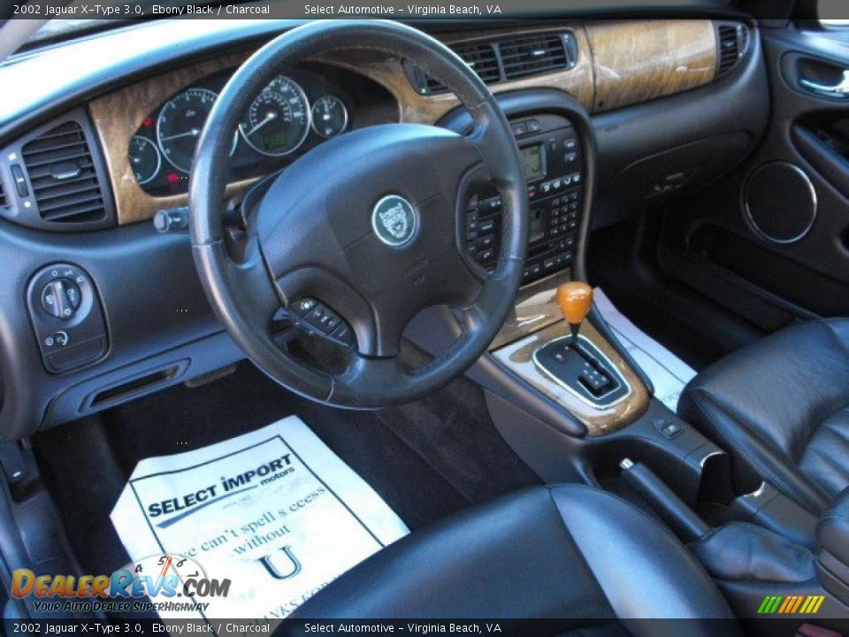2002 Jaguar X-Type 3.0 Ebony Black / Charcoal Photo #11