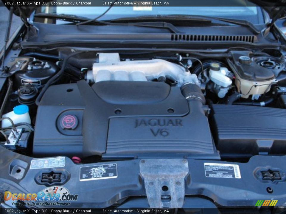 2002 Jaguar X-Type 3.0 Ebony Black / Charcoal Photo #16