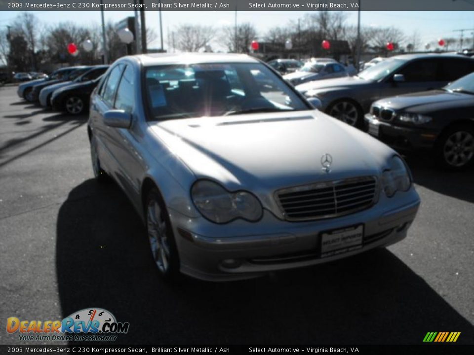 2003 Mercedes-Benz C 230 Kompressor Sedan Brilliant Silver Metallic / Ash Photo #3