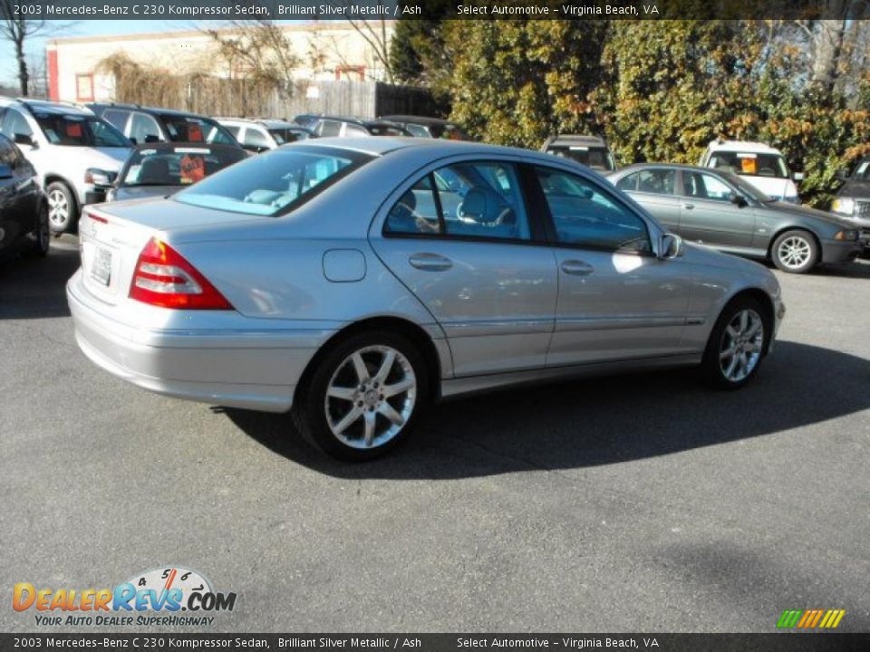 2003 Mercedes-Benz C 230 Kompressor Sedan Brilliant Silver Metallic / Ash Photo #4