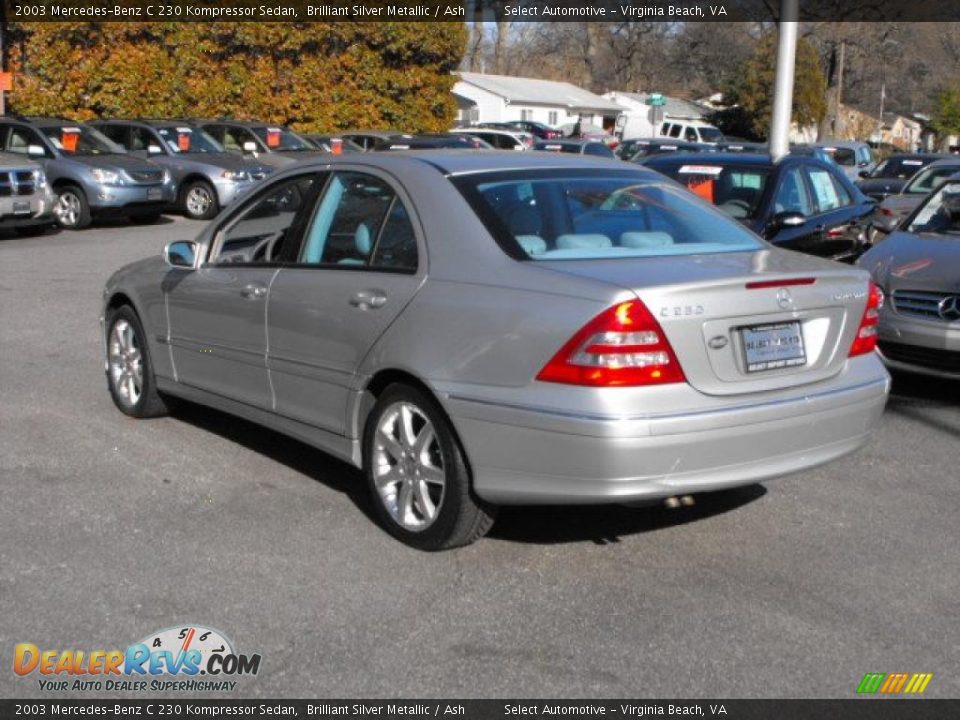 2003 Mercedes-Benz C 230 Kompressor Sedan Brilliant Silver Metallic / Ash Photo #6