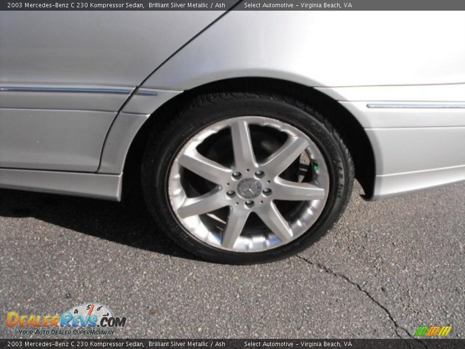 2003 Mercedes-Benz C 230 Kompressor Sedan Brilliant Silver Metallic / Ash Photo #14