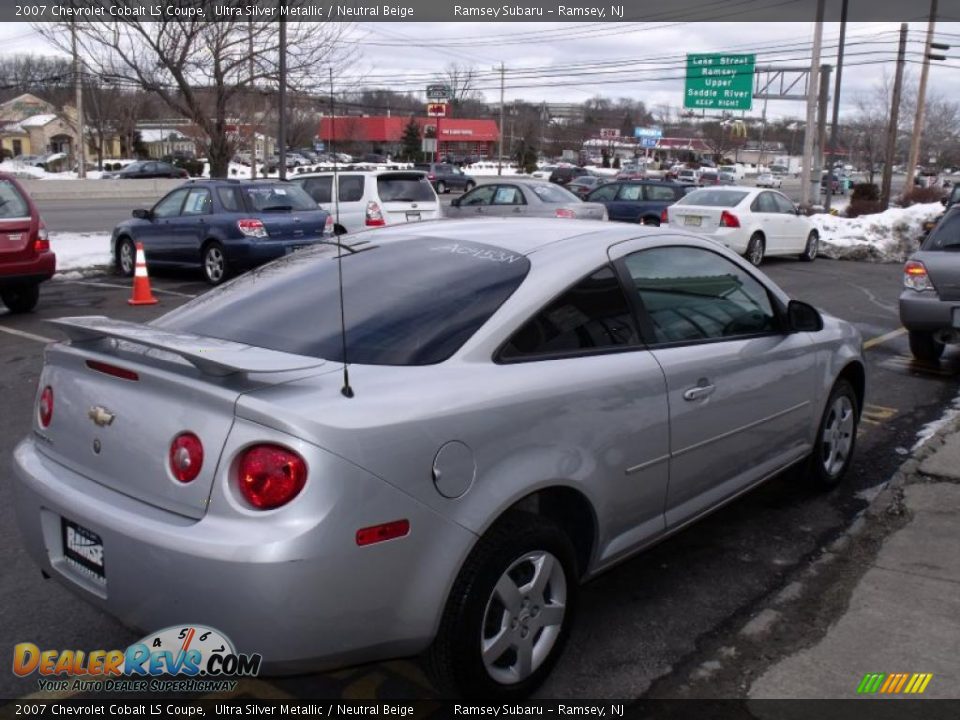 2007 Chevrolet Cobalt LS Coupe Ultra Silver Metallic / Neutral Beige Photo #4