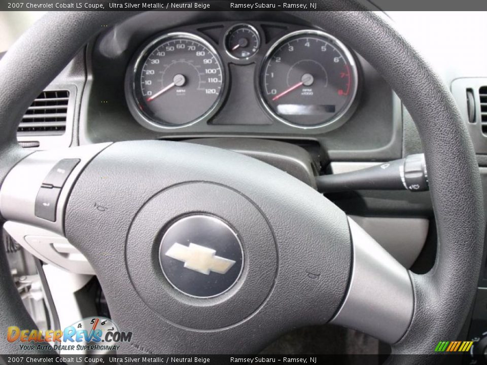 2007 Chevrolet Cobalt LS Coupe Ultra Silver Metallic / Neutral Beige Photo #10