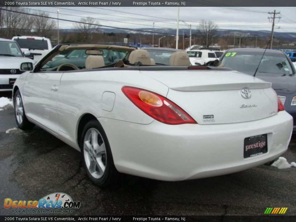 2006 Toyota Solara SLE V6 Convertible Arctic Frost Pearl / Ivory Photo #5