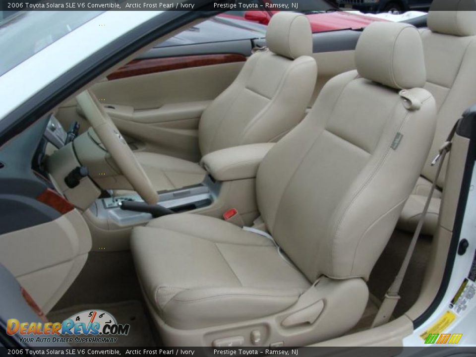 2006 Toyota Solara SLE V6 Convertible Arctic Frost Pearl / Ivory Photo #9