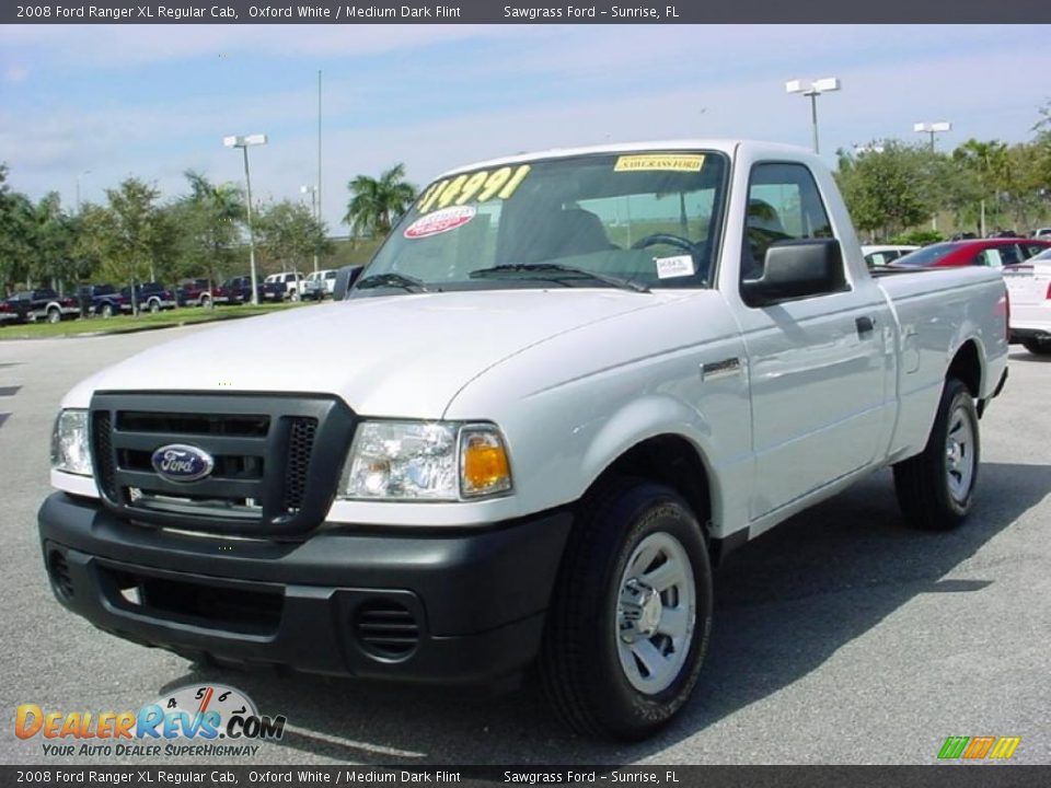 2008 Ford Ranger XL Regular Cab Oxford White / Medium Dark Flint Photo #8