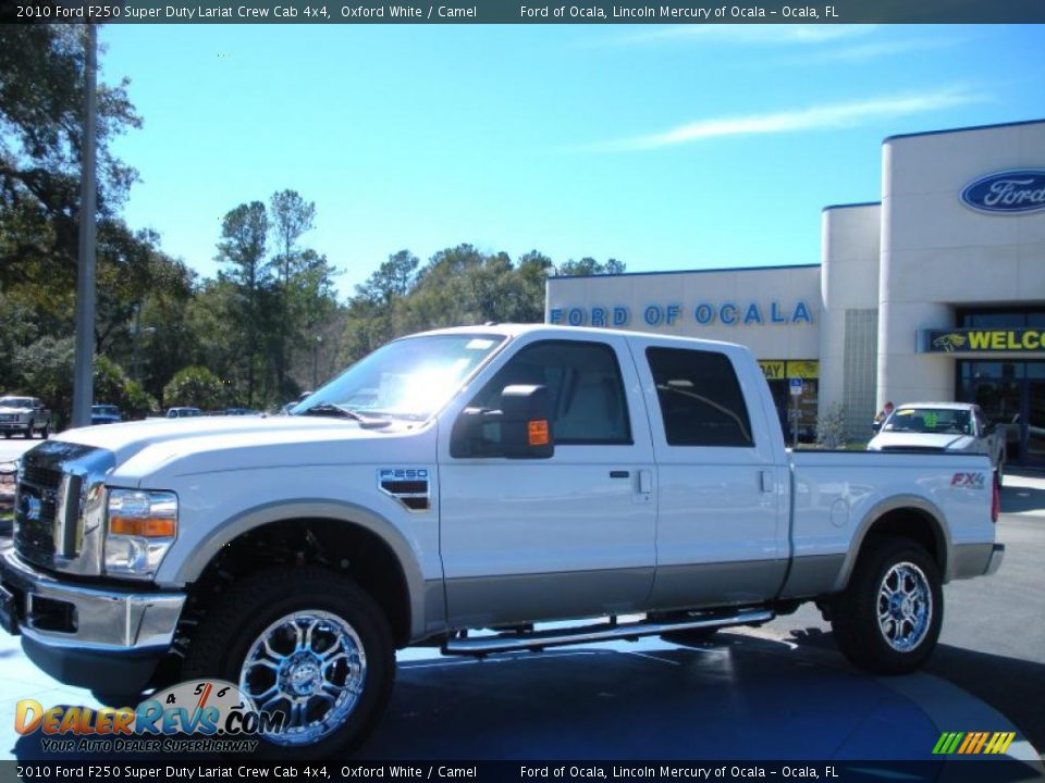 2010 Ford F250 Super Duty Lariat Crew Cab 4x4 Oxford White / Camel Photo #1