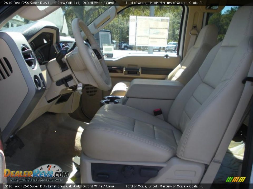 2010 Ford F250 Super Duty Lariat Crew Cab 4x4 Oxford White / Camel Photo #4