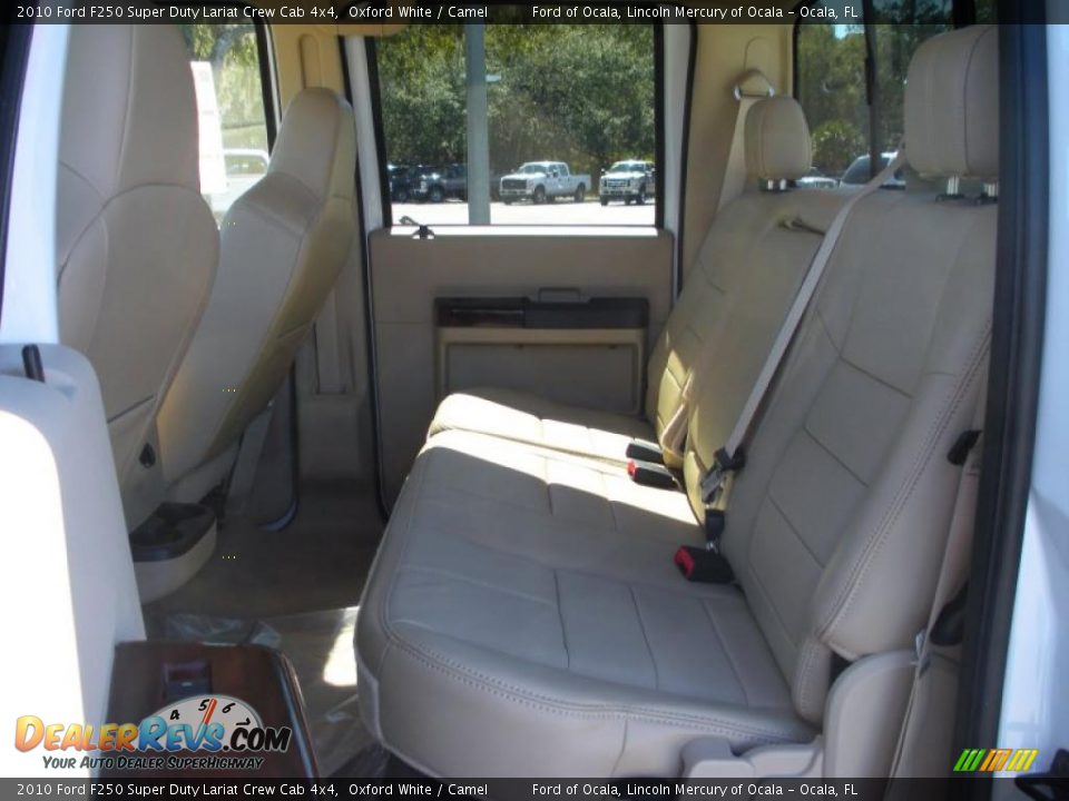 2010 Ford F250 Super Duty Lariat Crew Cab 4x4 Oxford White / Camel Photo #5