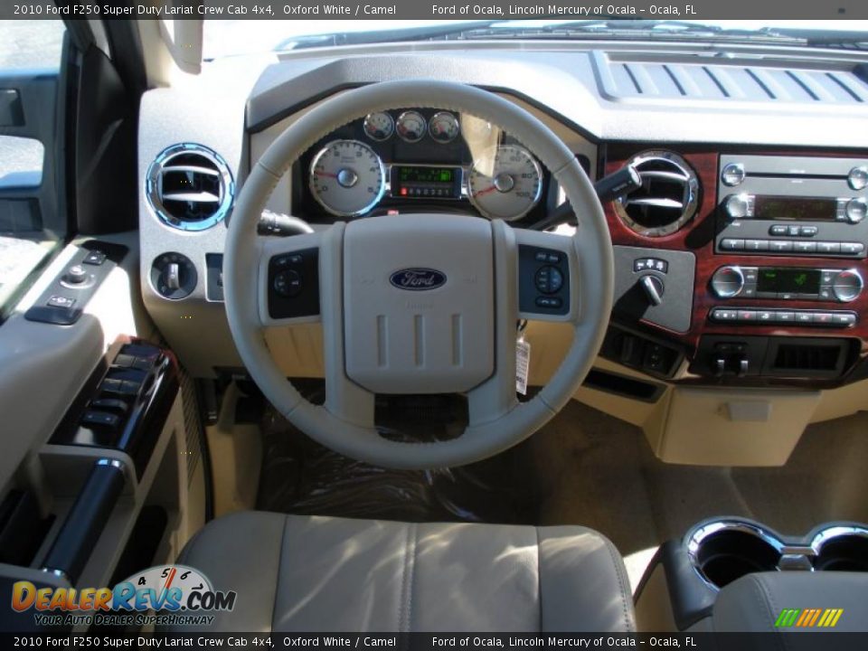 2010 Ford F250 Super Duty Lariat Crew Cab 4x4 Oxford White / Camel Photo #6