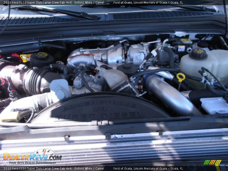 2010 Ford F250 Super Duty Lariat Crew Cab 4x4 Oxford White / Camel Photo #10