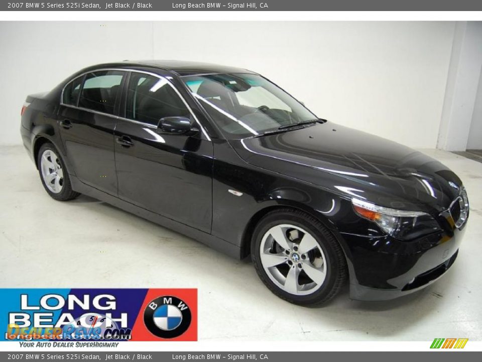 2007 BMW 5 Series 525i Sedan Jet Black / Black Photo #1