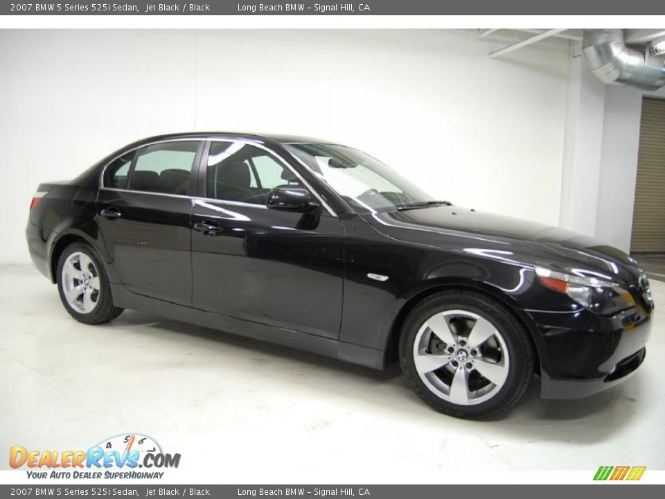 2007 BMW 5 Series 525i Sedan Jet Black / Black Photo #2
