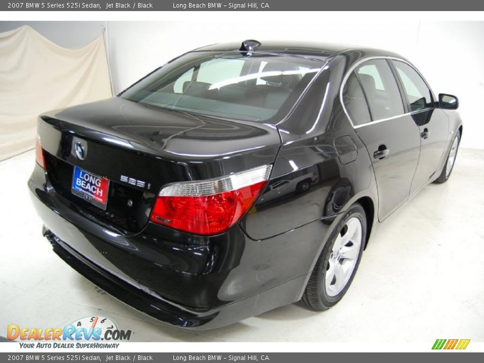 2007 BMW 5 Series 525i Sedan Jet Black / Black Photo #6