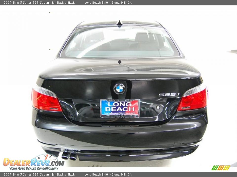 2007 BMW 5 Series 525i Sedan Jet Black / Black Photo #7