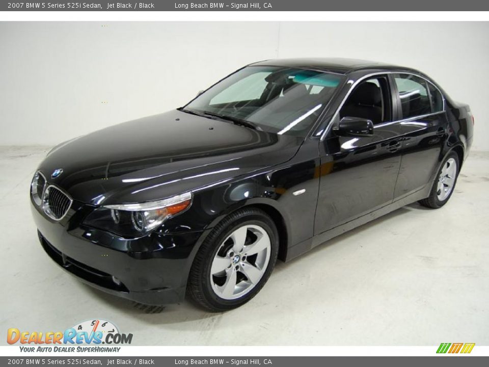 2007 BMW 5 Series 525i Sedan Jet Black / Black Photo #10