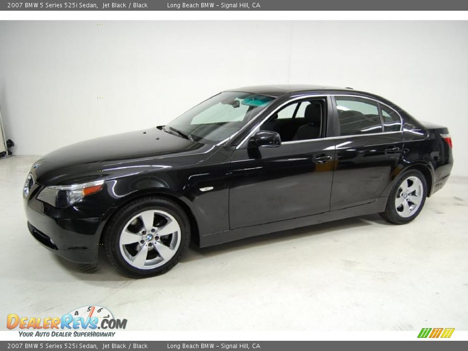 2007 BMW 5 Series 525i Sedan Jet Black / Black Photo #11