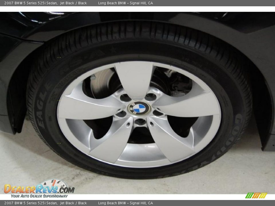 2007 BMW 5 Series 525i Sedan Jet Black / Black Photo #12
