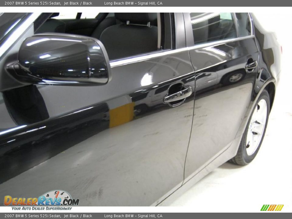 2007 BMW 5 Series 525i Sedan Jet Black / Black Photo #13