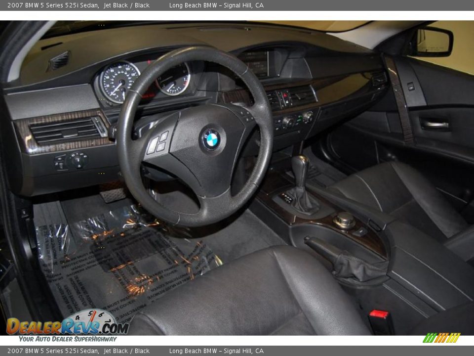 2007 BMW 5 Series 525i Sedan Jet Black / Black Photo #18
