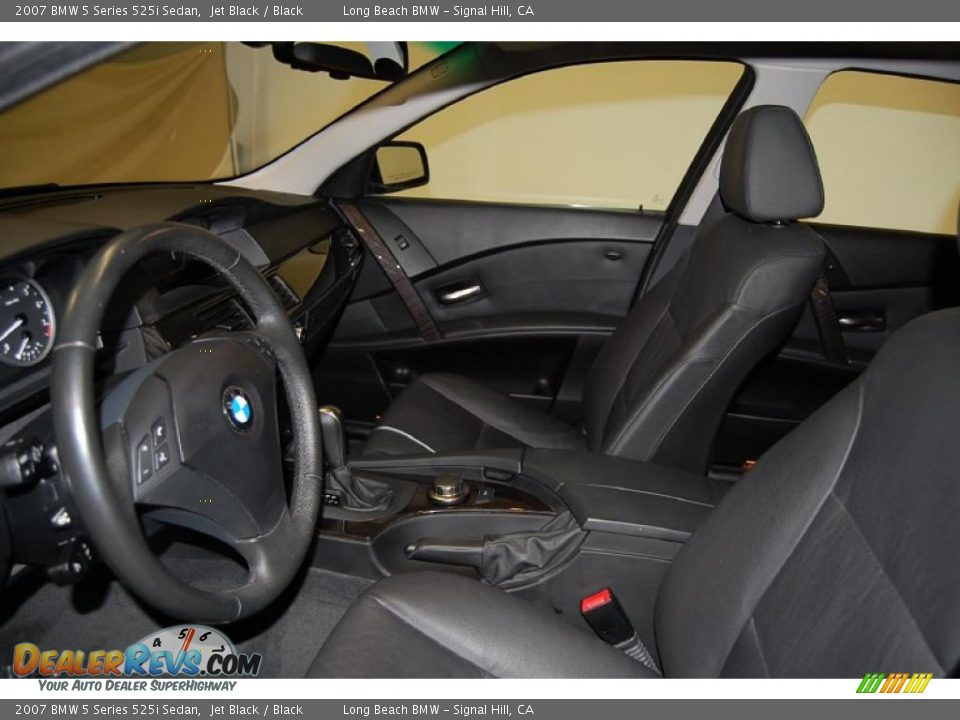 2007 BMW 5 Series 525i Sedan Jet Black / Black Photo #19