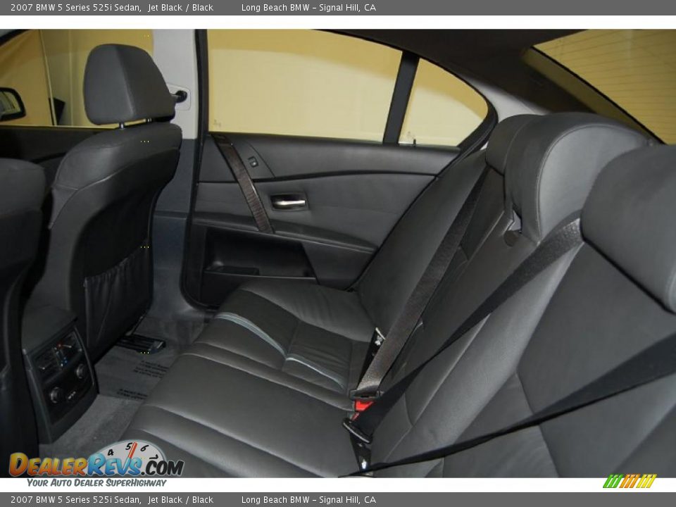 2007 BMW 5 Series 525i Sedan Jet Black / Black Photo #25