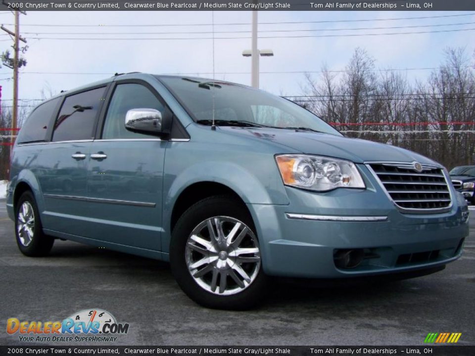 2008 Chrysler Town & Country Limited Clearwater Blue Pearlcoat / Medium Slate Gray/Light Shale Photo #1