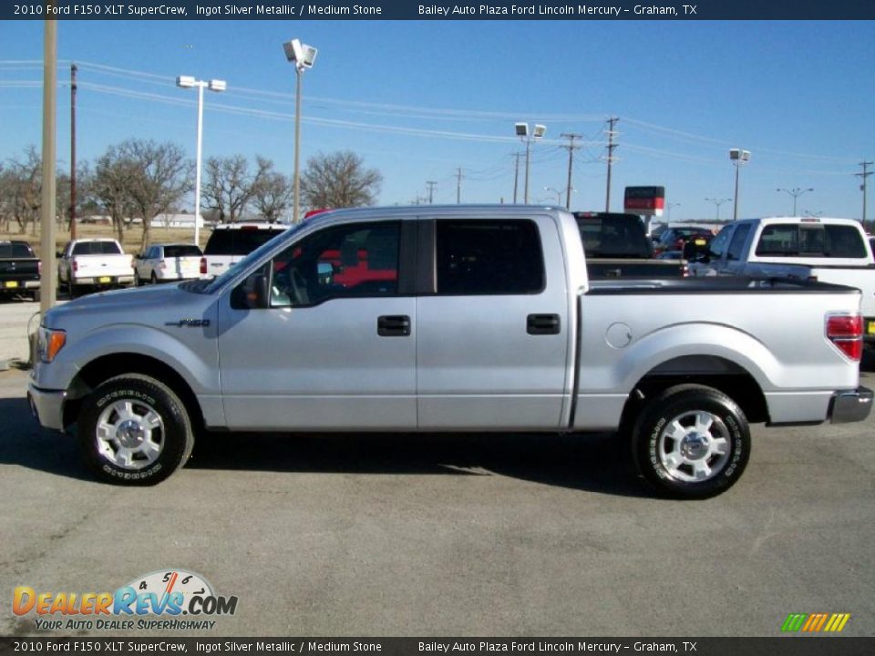 2010 Ford F150 XLT SuperCrew Ingot Silver Metallic / Medium Stone Photo #2
