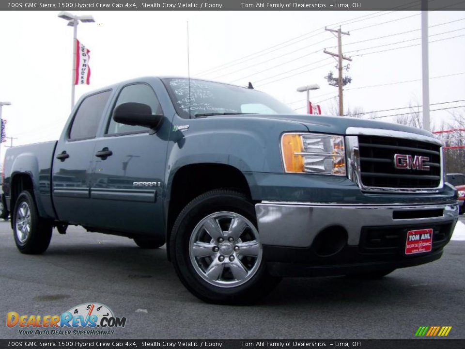2009 GMC Sierra 1500 Hybrid Crew Cab 4x4 Stealth Gray Metallic / Ebony Photo #1