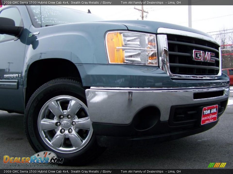 2009 GMC Sierra 1500 Hybrid Crew Cab 4x4 Stealth Gray Metallic / Ebony Photo #2