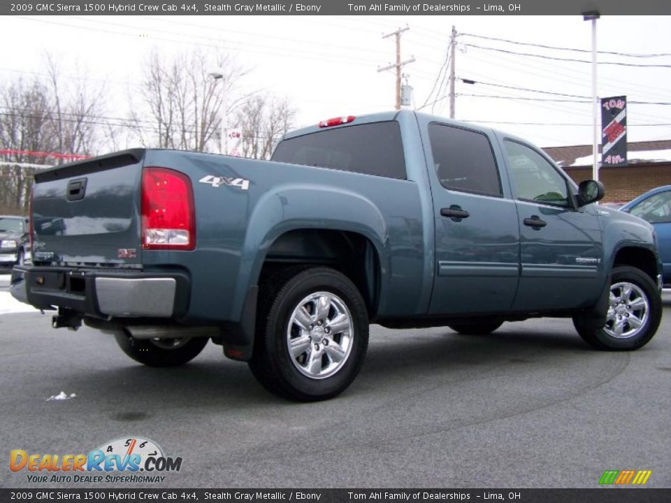 2009 GMC Sierra 1500 Hybrid Crew Cab 4x4 Stealth Gray Metallic / Ebony Photo #5