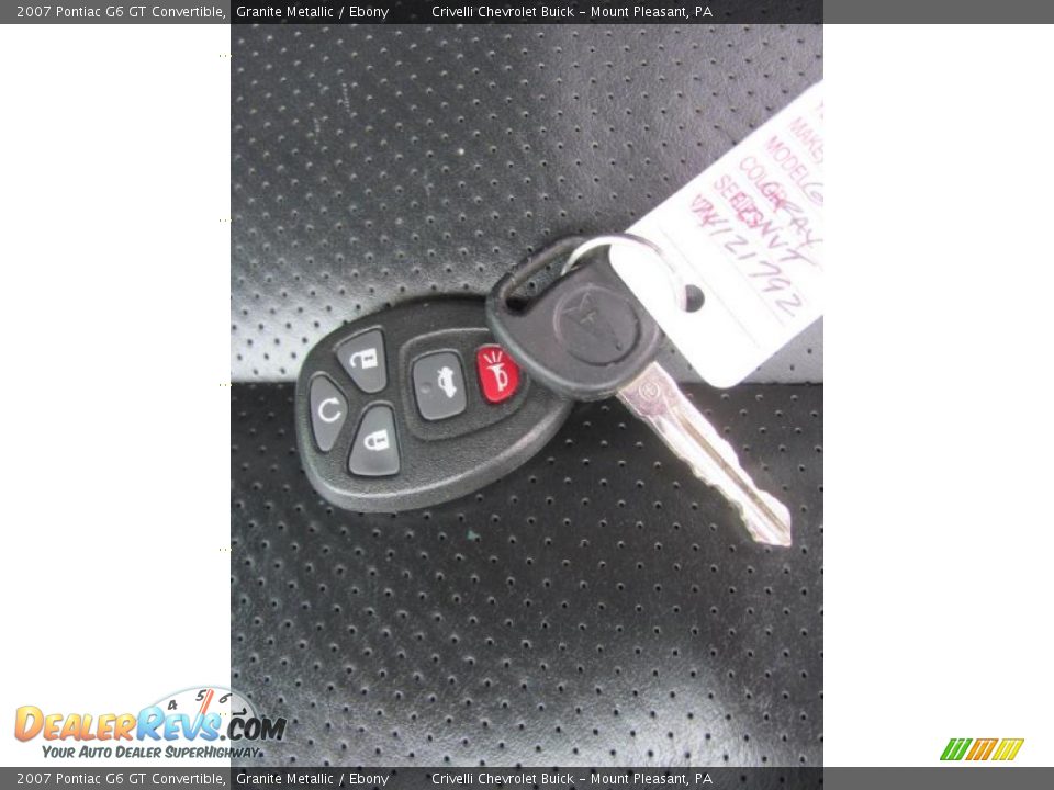 2007 Pontiac G6 GT Convertible Granite Metallic / Ebony Photo #16