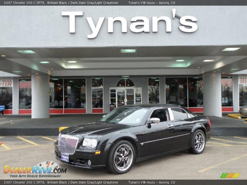 2007 Chrysler 300 C SRT8 Brilliant Black / Dark Slate Gray/Light Graystone Photo #1