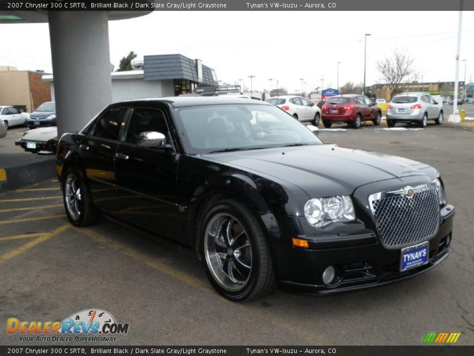 2007 Chrysler 300 C SRT8 Brilliant Black / Dark Slate Gray/Light Graystone Photo #3