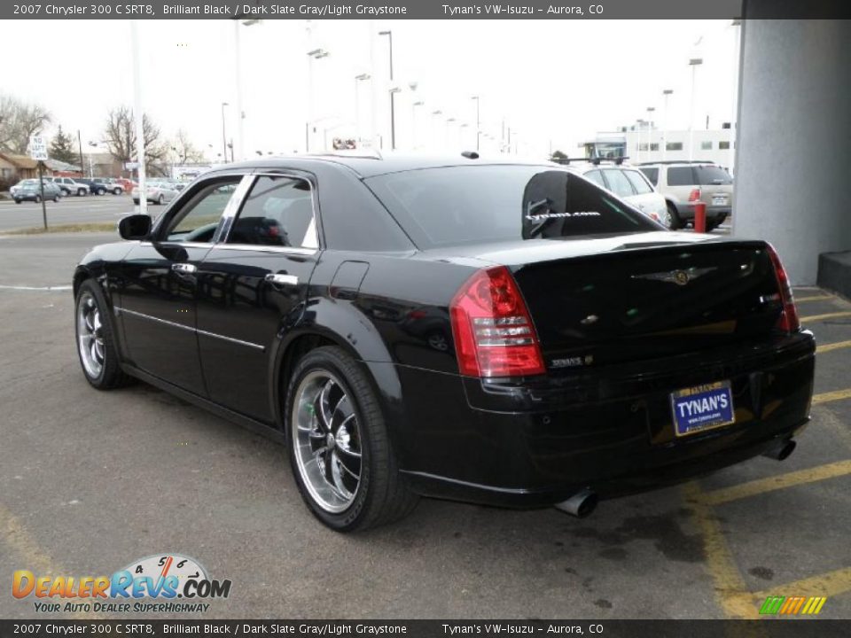 2007 Chrysler 300 C SRT8 Brilliant Black / Dark Slate Gray/Light Graystone Photo #4