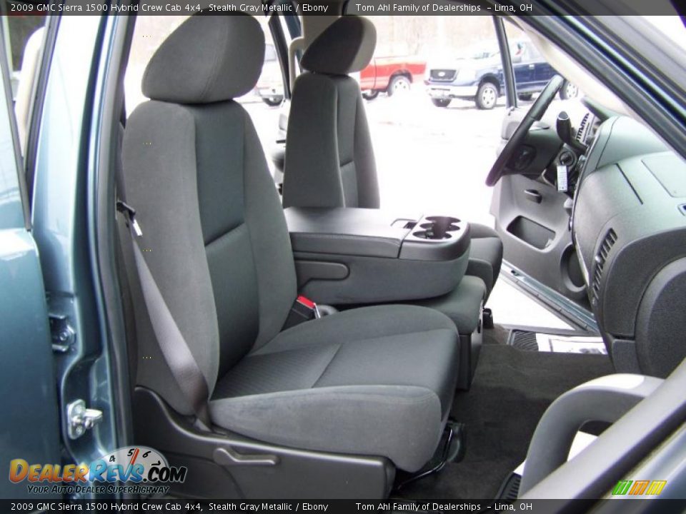 2009 GMC Sierra 1500 Hybrid Crew Cab 4x4 Stealth Gray Metallic / Ebony Photo #11