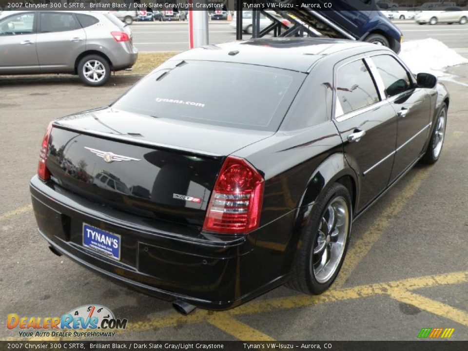 2007 Chrysler 300 C SRT8 Brilliant Black / Dark Slate Gray/Light Graystone Photo #6