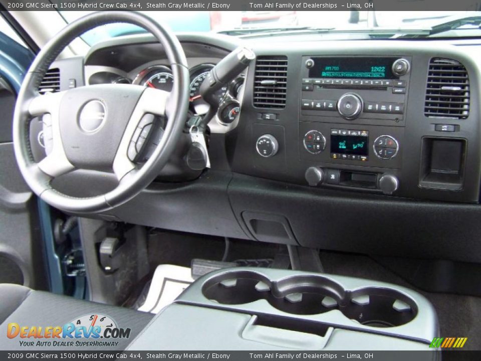 2009 GMC Sierra 1500 Hybrid Crew Cab 4x4 Stealth Gray Metallic / Ebony Photo #12
