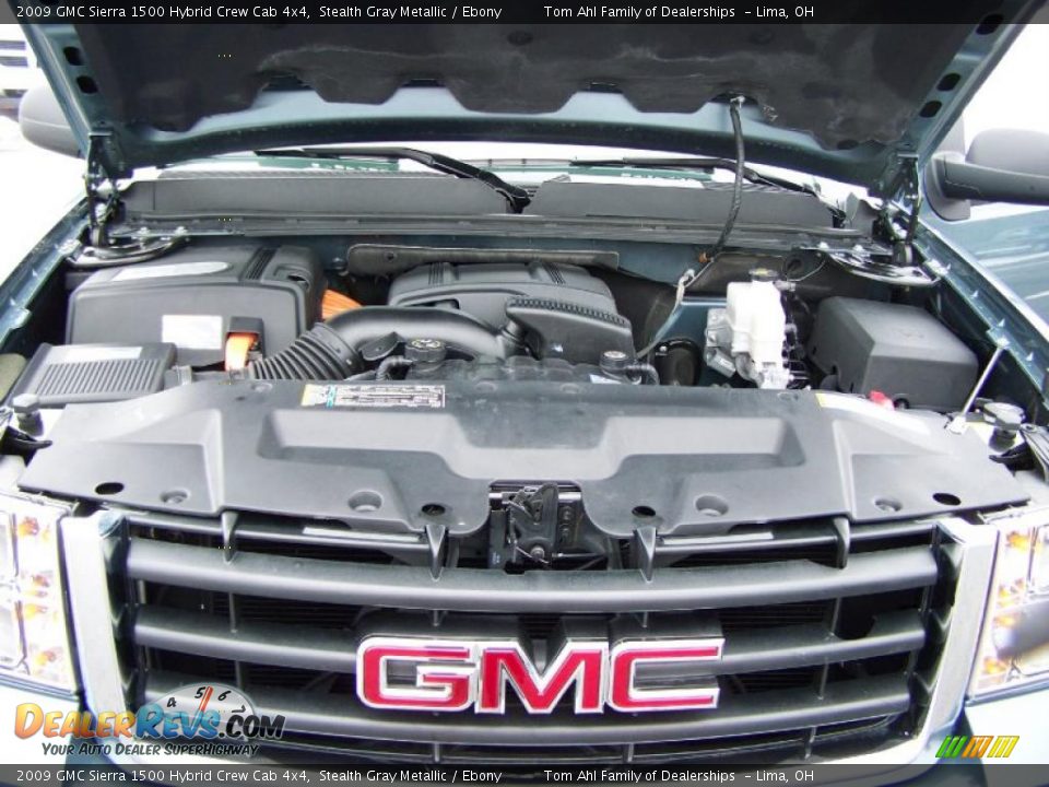 2009 GMC Sierra 1500 Hybrid Crew Cab 4x4 Stealth Gray Metallic / Ebony Photo #13