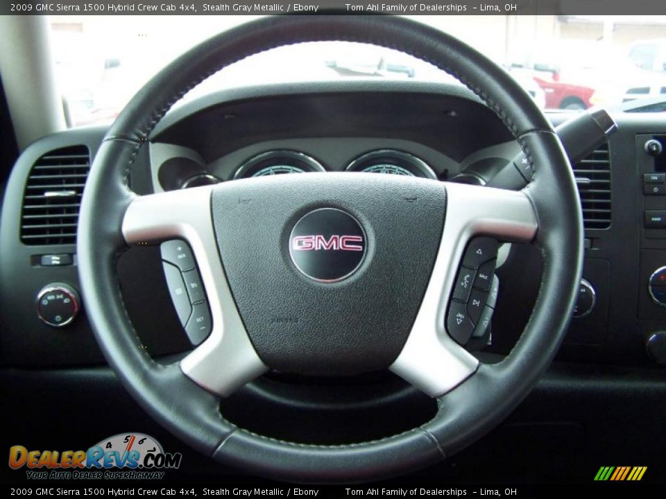 2009 GMC Sierra 1500 Hybrid Crew Cab 4x4 Stealth Gray Metallic / Ebony Photo #15