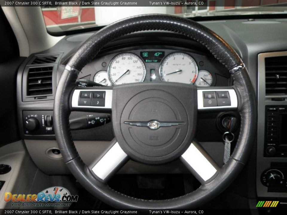 2007 Chrysler 300 C SRT8 Brilliant Black / Dark Slate Gray/Light Graystone Photo #10