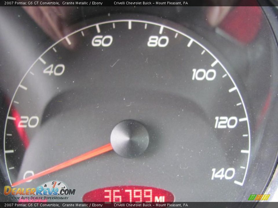 2007 Pontiac G6 GT Convertible Granite Metallic / Ebony Photo #30