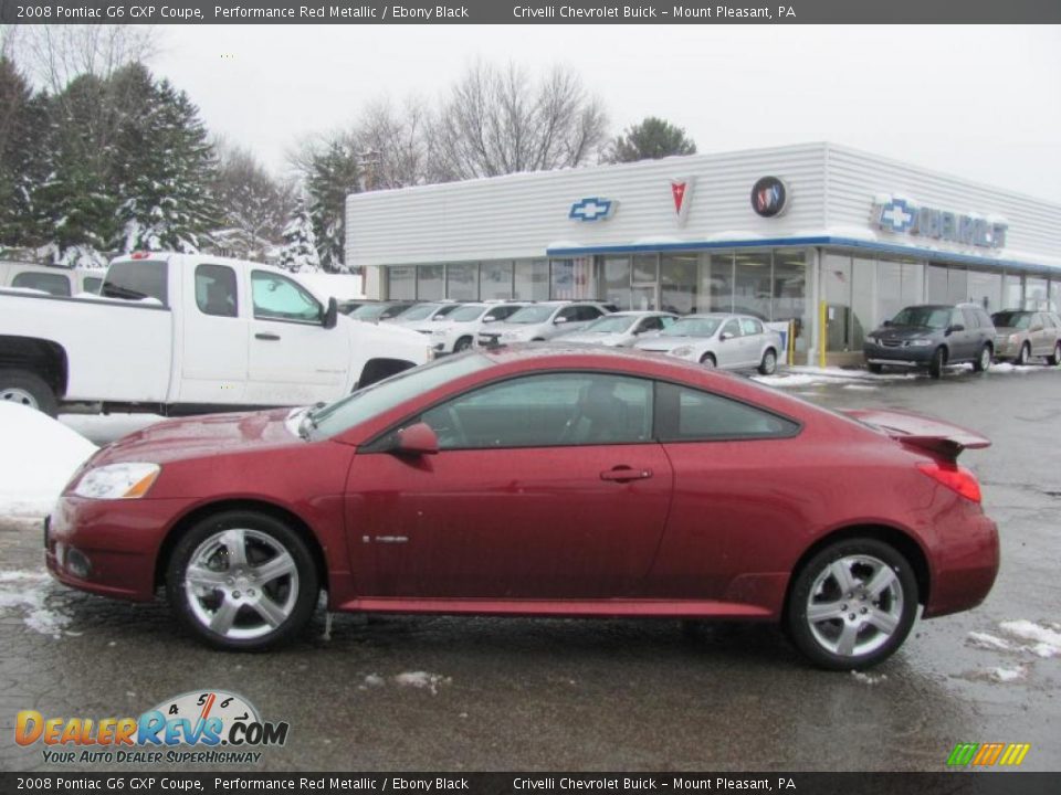 2008 Pontiac G6 GXP Coupe Performance Red Metallic / Ebony Black Photo #2
