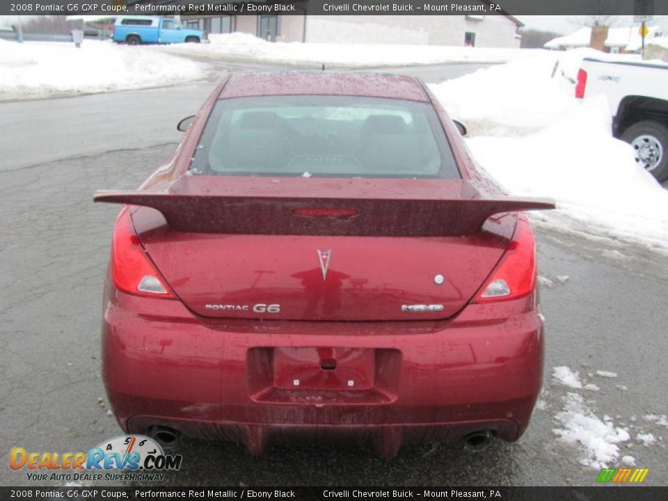 2008 Pontiac G6 GXP Coupe Performance Red Metallic / Ebony Black Photo #4