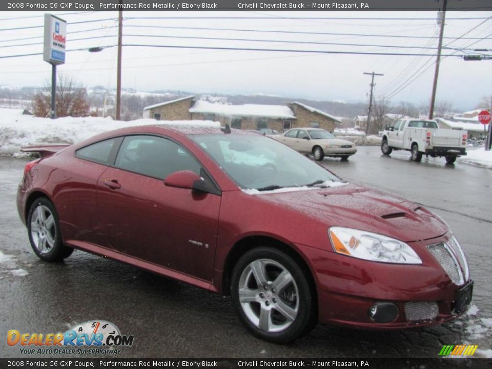 2008 Pontiac G6 GXP Coupe Performance Red Metallic / Ebony Black Photo #5